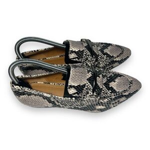 14th & Union Preslyn Snakeskin Embossed Loafers Size 8M